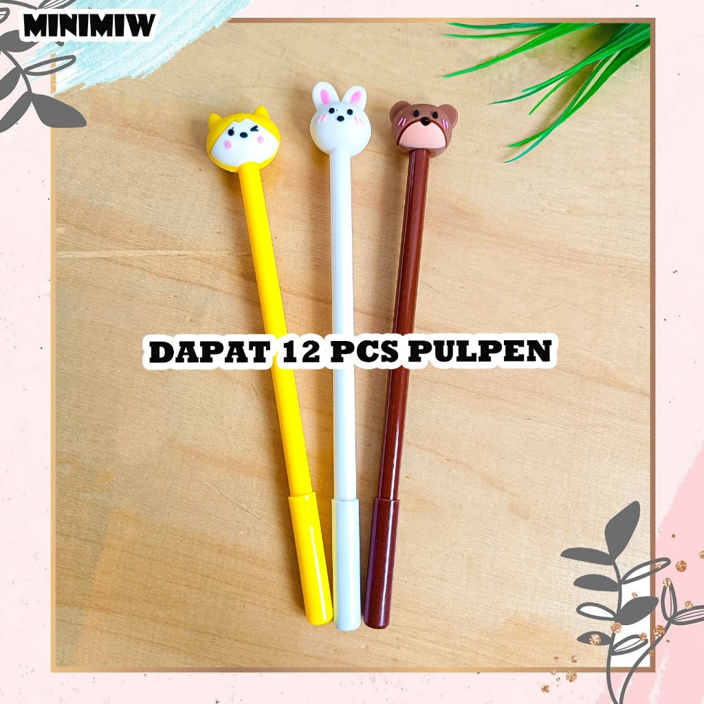 

SELUSIN (12 PCS) PULPEN SERIGALA PGK-1068 PEN ZOO ANIMAL WOLF DOG TINTA GEL BOLPOIN SOUVENIR ANAK SUVENIR KADO PORTABLE MURAH TERMURAH COD