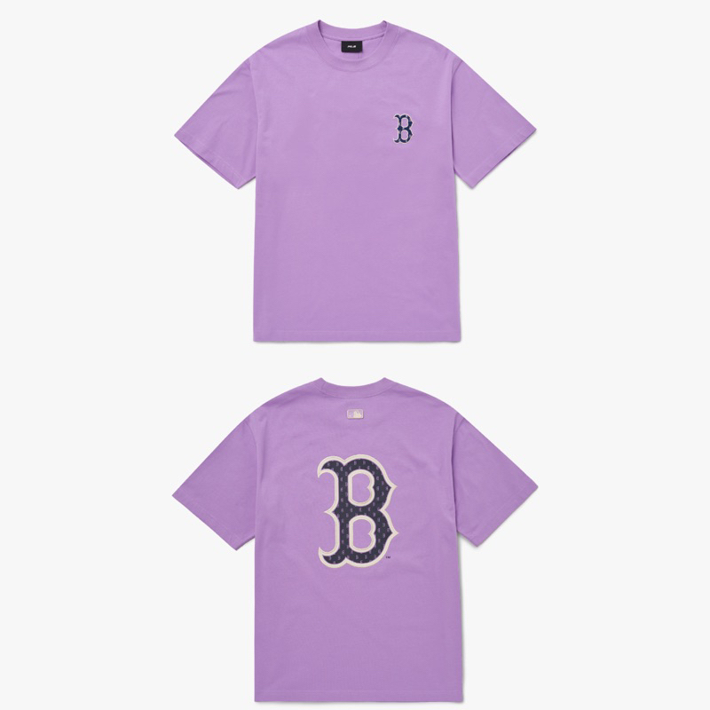 MLB Boston Print Logo Oversize Purple Tshirt - ORI