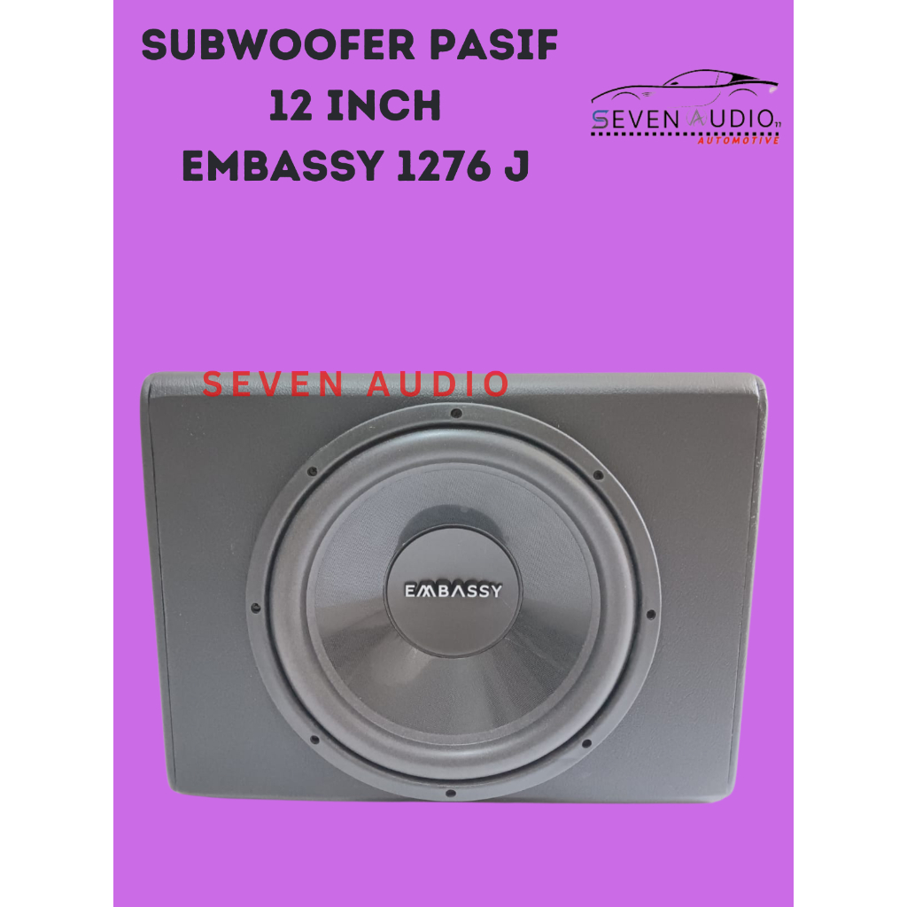 Subwoofer Pasif mobil EMBASSY ES 1276J 12 inch Double coil + Box mdf 12" tebal 1,8MM