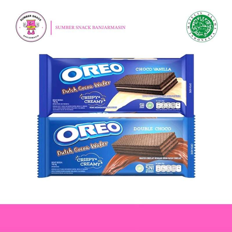 

Oreo Dutch Cocoa Wafer (2 Varian Rasa) (117g)