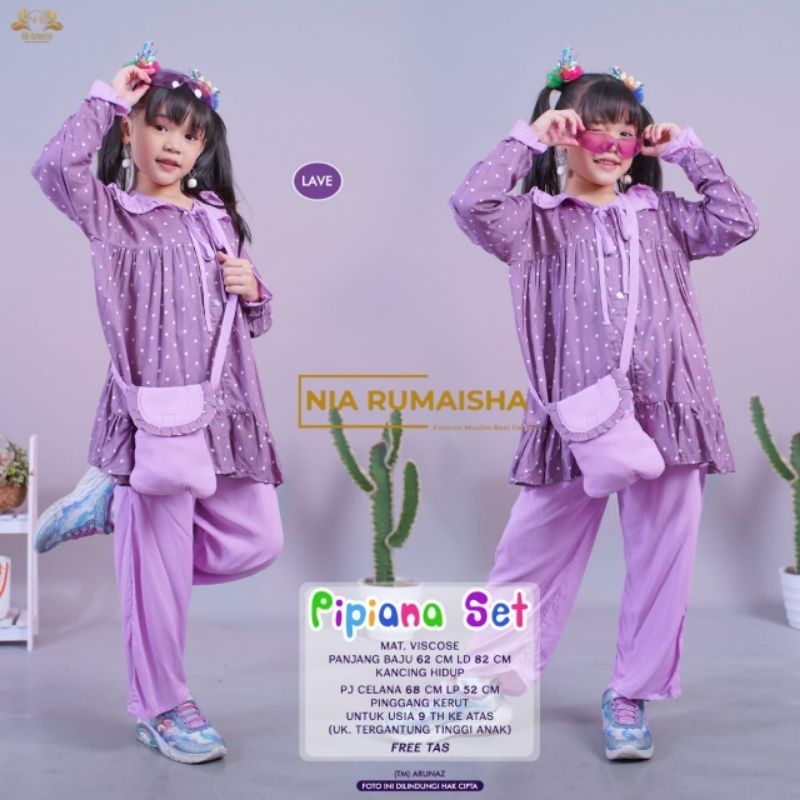 OOTD ANAK/ONESET ANAK/MAROON SET KIDS/PIPIANA SET KIDS/METIA SET TEEN NIA RUMAISHA