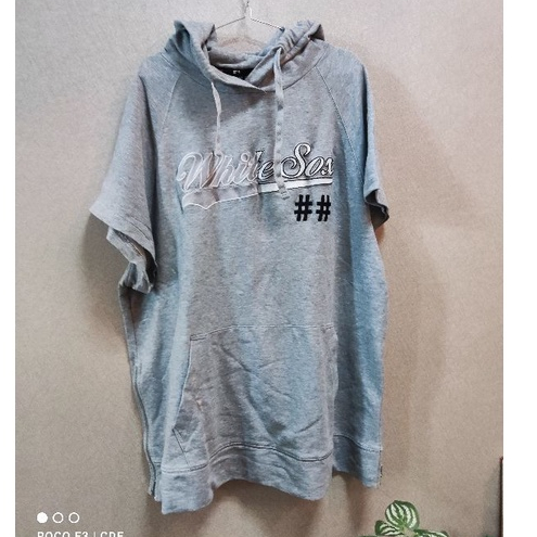 Hoodie Lengan Pendek Pria MLB White Sox Size 2XL dengan Desain White Sox##