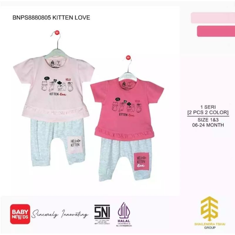 BABY NEEDS Setelan Oblong Anak Perempuan Size 1