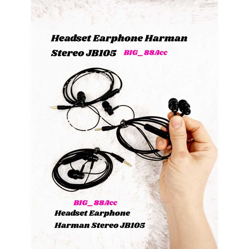 Headset Handsfree Earphone JB105 Stereo Bass