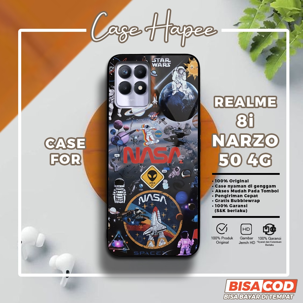 Case Realme 8i Narzo 50 4G Casing Realme 8i Narzo 50 4G [NASA] Casehapee Case Glossy Case Aesthetic 