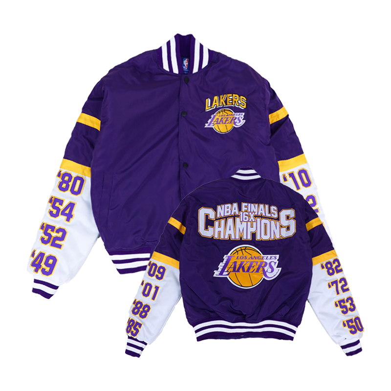 JAKET VARSITY LAKERS NBA CHAMPIONS PURPLE VARSITY VINTAGE JAKET LAKERS VINTAGE JAKET VARSITY NBA