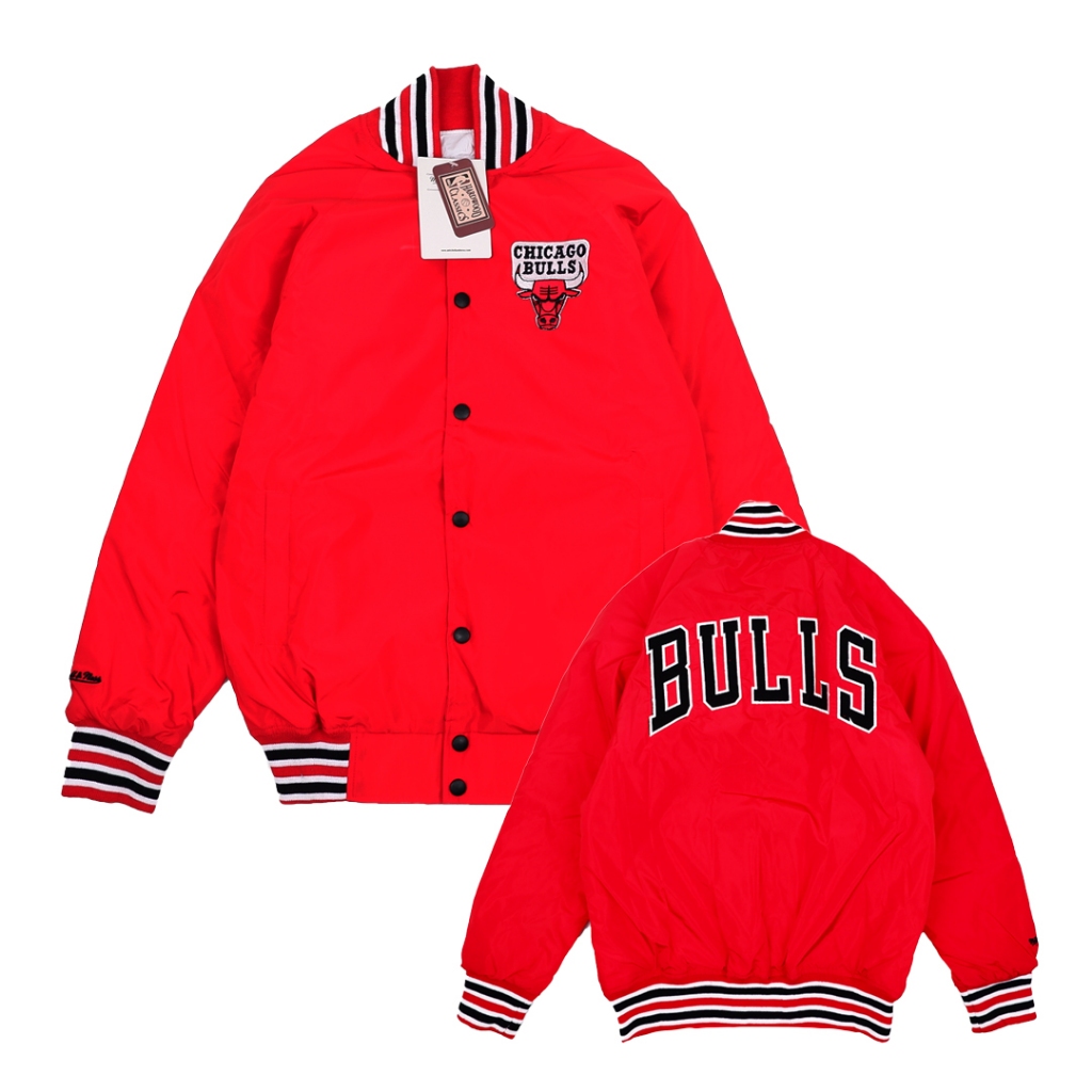 JAKET VARSITY BULLS FULL BORDIR JAKET VARSITY CHICAGO BULLS VINTAGE VARSITY VINTAGE
