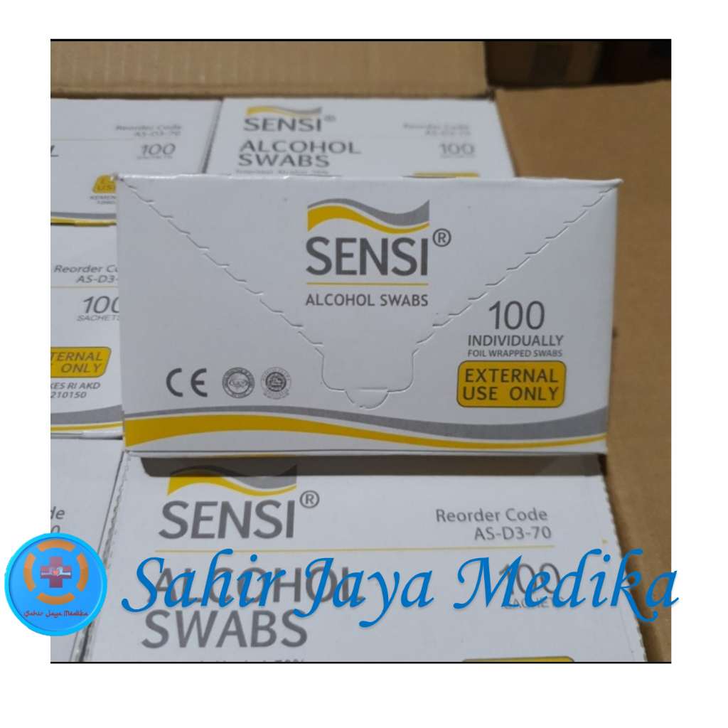 SENSI ALCOHOL SWAB ALCOHOL SWABS SENSI ISI 100 PCS
