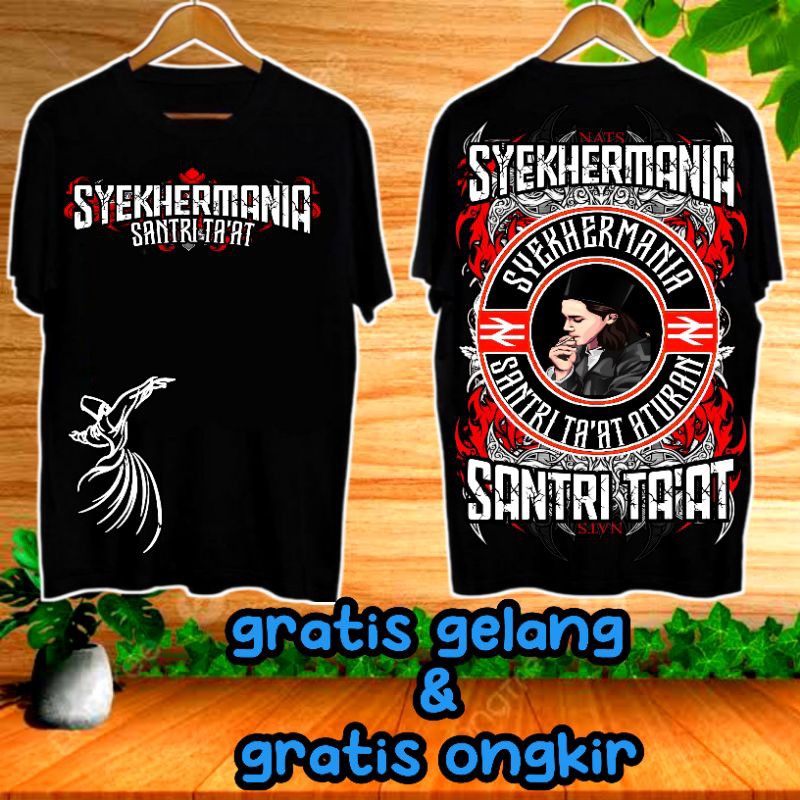 KAOS DISTRO SYEKHERMANIA SANTRI TA'AT KEREN