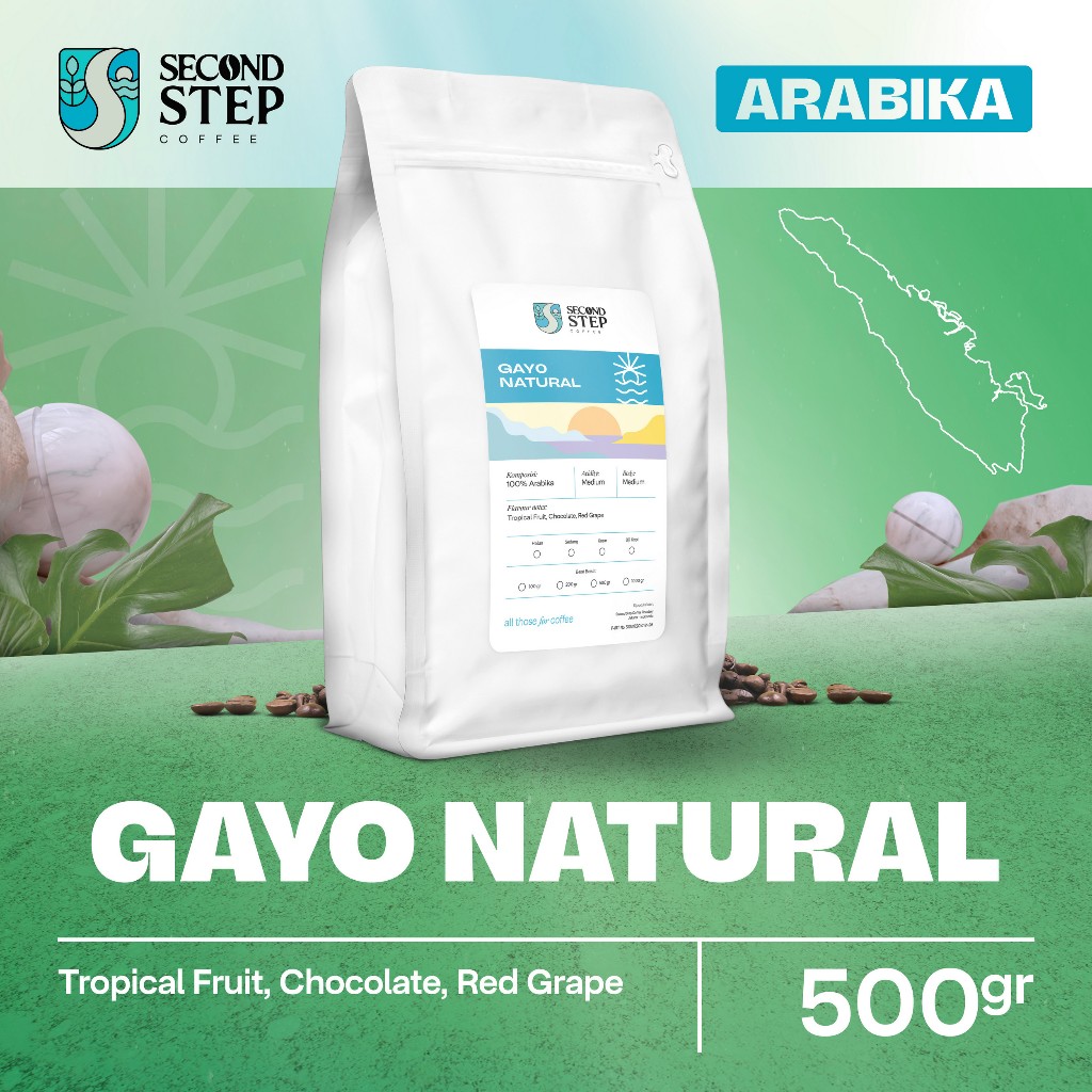 

Kopi Arabika Gayo Natural Arabica Specialty Coffee Beans 500gr Biji Bubuk