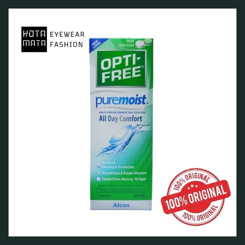 optifree Puremoist cairan Pencuci softlens anti bakteri 300ml