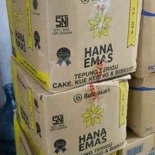 

1 karton tepung terigu hana emas