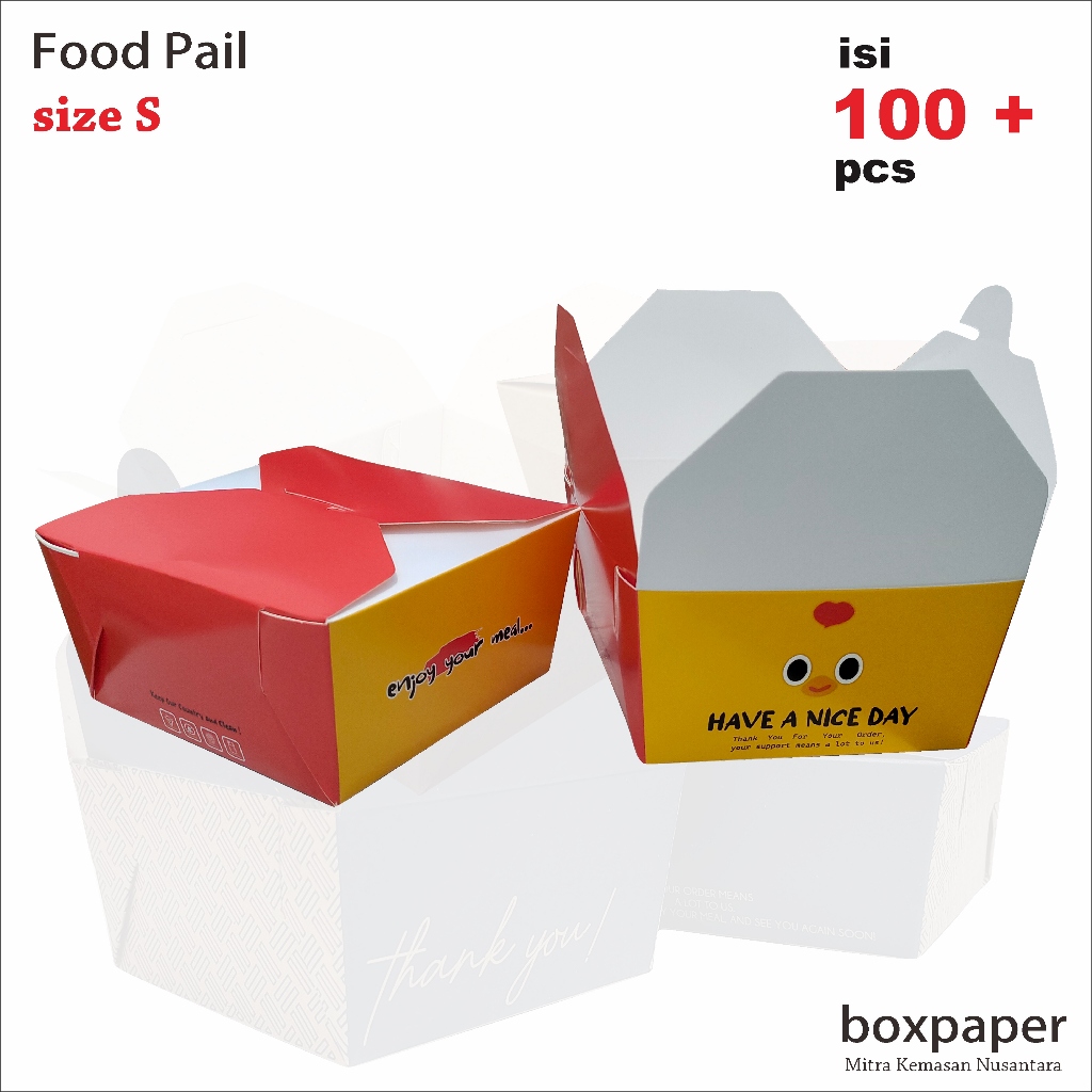 Food Pail size S KFC (100pcs) Kertas Kemasan Eco Pack