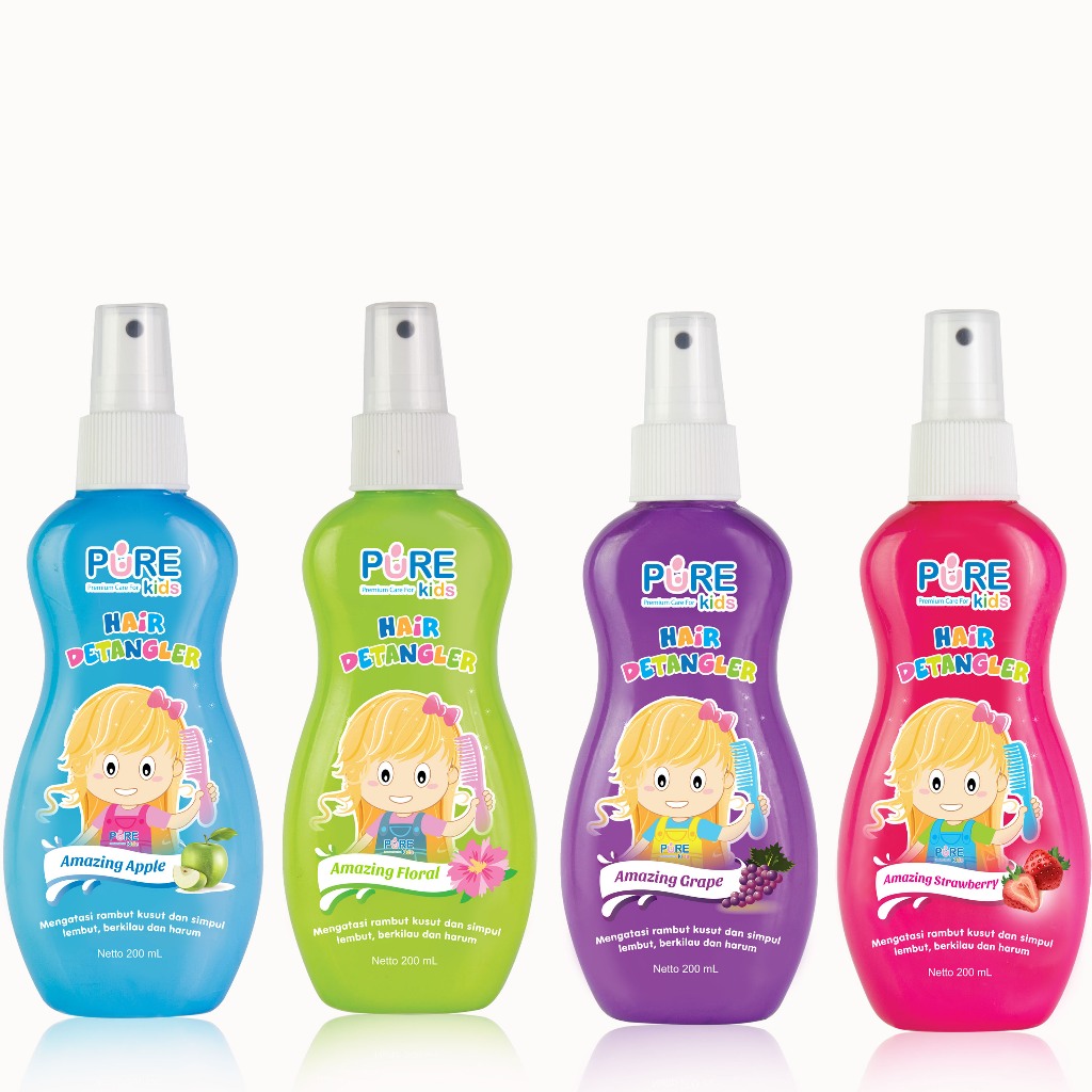 PURE KIDS Hair Detangler 200ml Pure Baby Hair Lotion - Spray Pelembut Rambut Anak