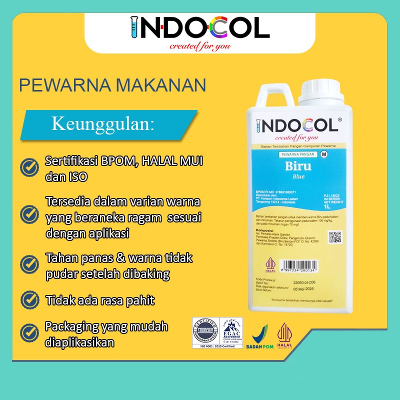 

PEWARNA CAIR INDOCOL BIRU (1 LITER)