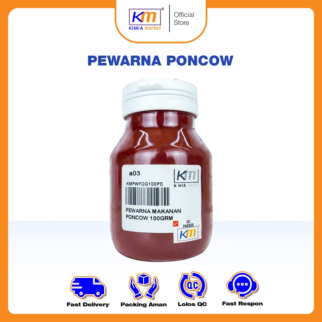

Pewarna Makanan Warna Poncow 100gr / Food Color Red Poncow / Powder Food Grade / Pewarna Kue