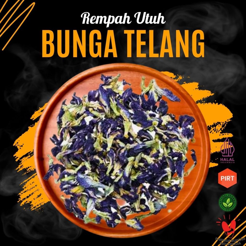 

Teh Bunga Telang Kering / Dried Butterfly Pea Flower Tea 250 Gram