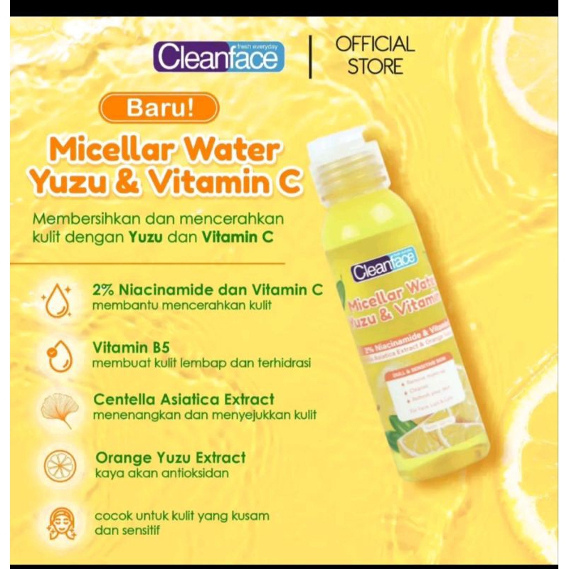 PURBASARI CLEANFACE MICELLAR WATER 250ML /PEMBERSIH