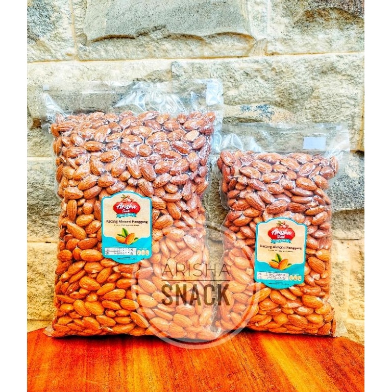 

9F71GE74 Kacang Almond Panggang Premium 1KG / Roasted Almond Ready Stock