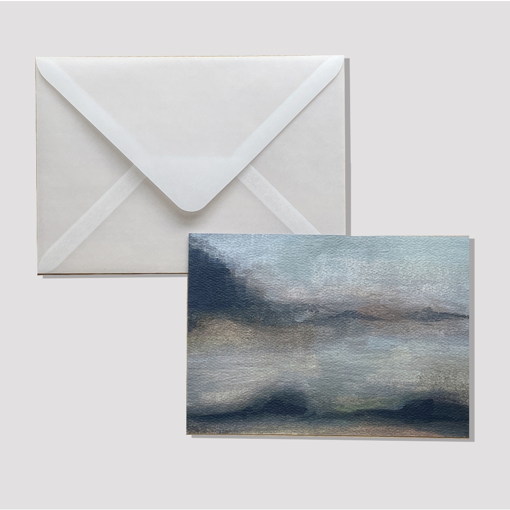 

A6 Gouache Painting Greeting Card with Vellum Envelope