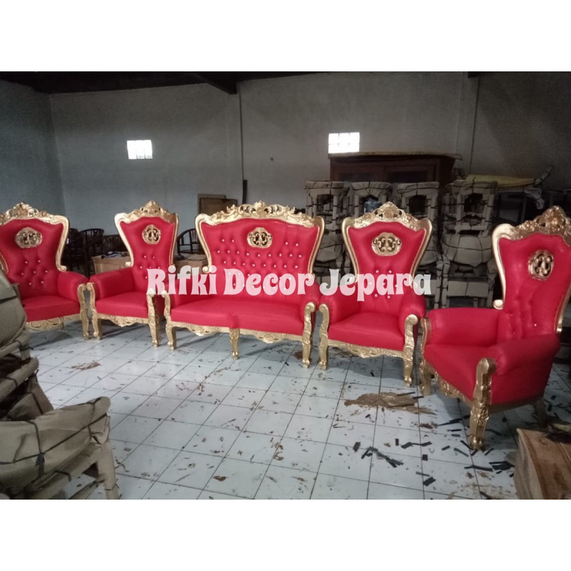 KURSI SAHRINI MAHKOTA / KURSI PENGANTIN / KURSI PELAMINAN / KURSI PELAMINAN UKIR / KURSI MANTEN