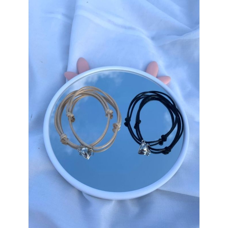 gelang set tali couple | couple goals| set liontin love magnet