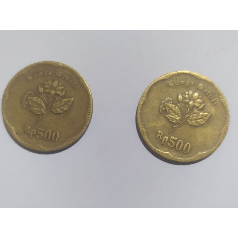 koin 500 gambar bunga melati tahun 1992