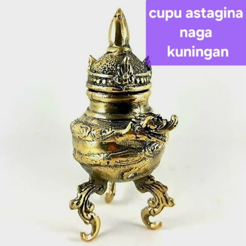 Gentong kuningan asli warna emas dan hitam kecil mini BOKOR