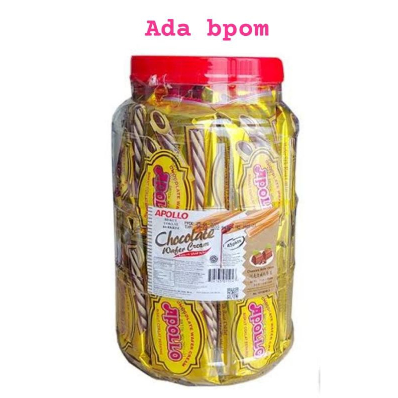 

Appolo Stick Coklat Malaysia-Wafer Stick-Wafer Cream isi 45pcs BPOM HALAL