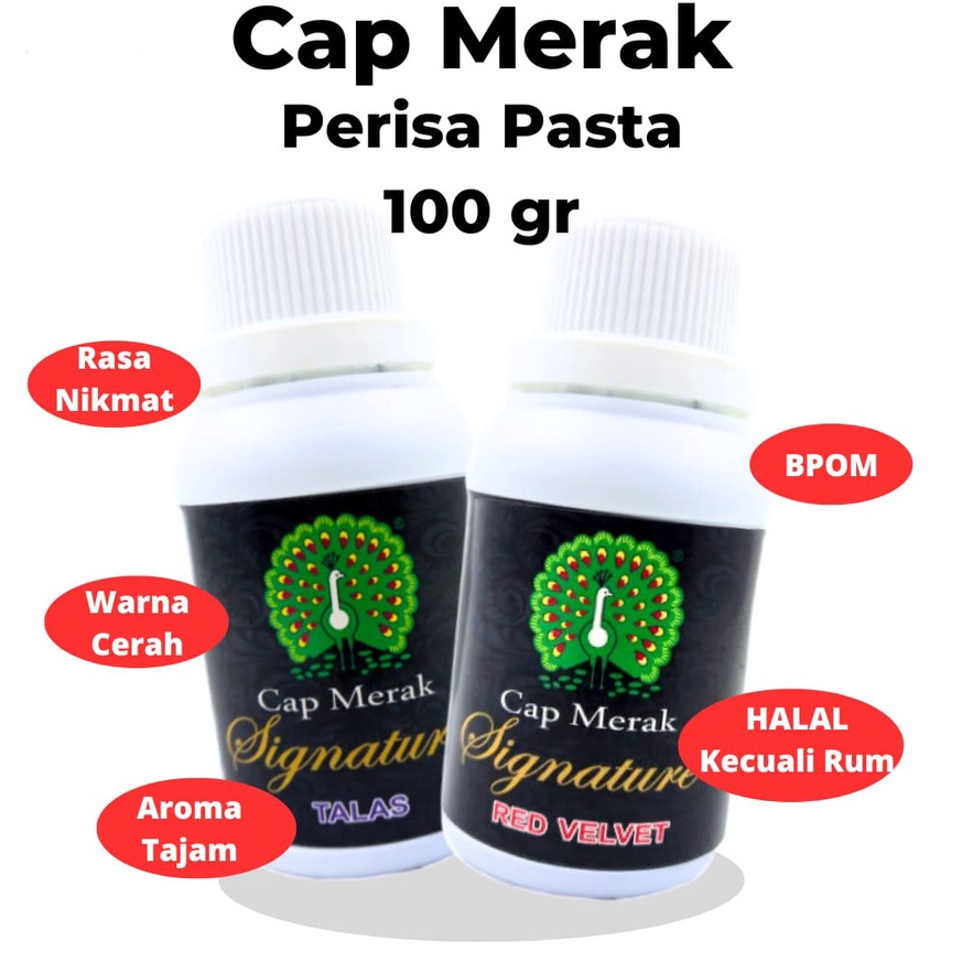 

PERISA MAKANAN PASTA / PERISA PASTA / PASTA MAKANAN CAP MERAK SIGNATURE 100 GR ↔Super Promo