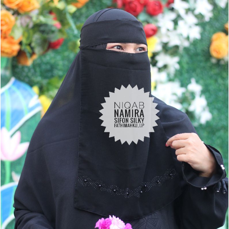 Niqab Bandana Namira Sifon Silky Arab/Cadar Bandana Niqob Couple Ibu dan Anak Termurah Viral