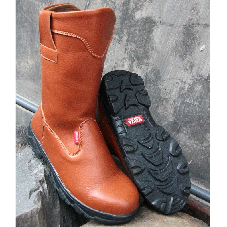 SEPATU KULIT SEFTY BOOT KING UJUNG BESI TERMURAH