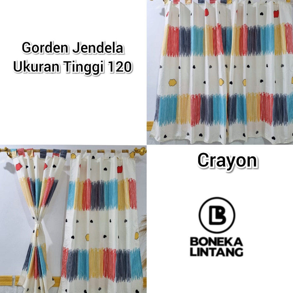 KODE OPY946 GORDEN JENDELA PENDEK UKURAN 120 x 100 HORDENG KAMAR RUANG TAMU PALING MURAH UKURAN 120*