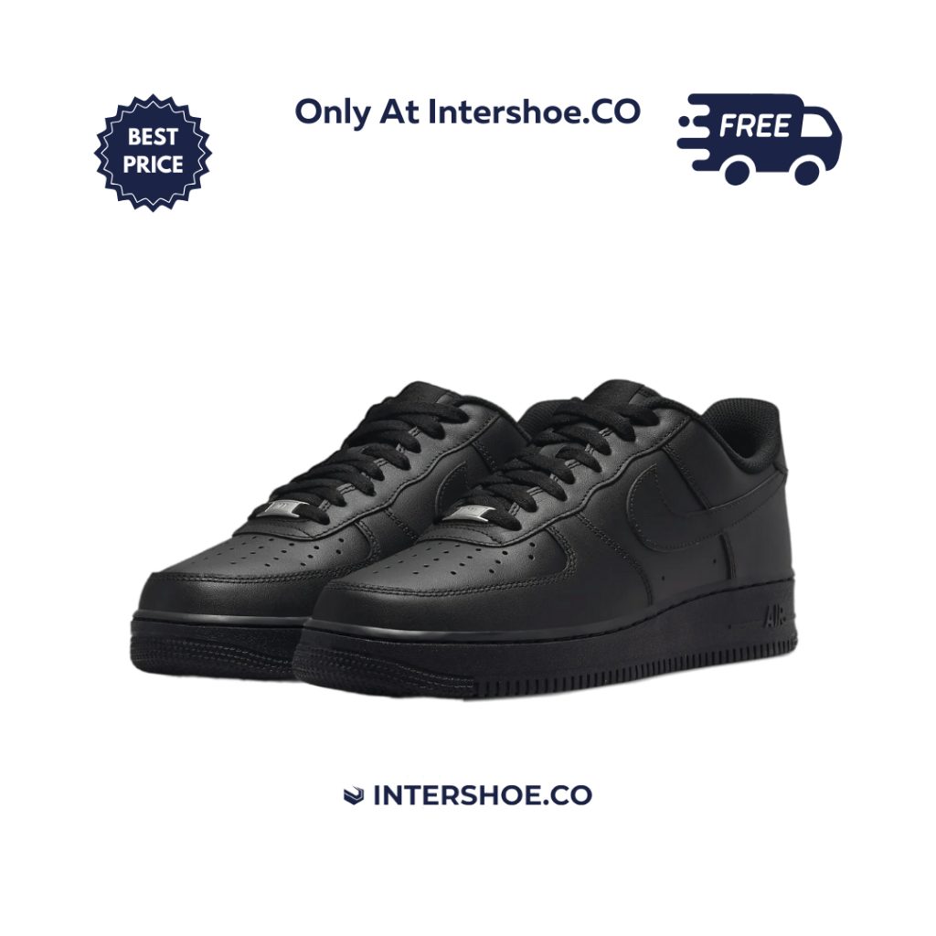 Sepatu Sneakers Nike Air Force 1 ‘07 Triple Black Full Black BNIB Global Market