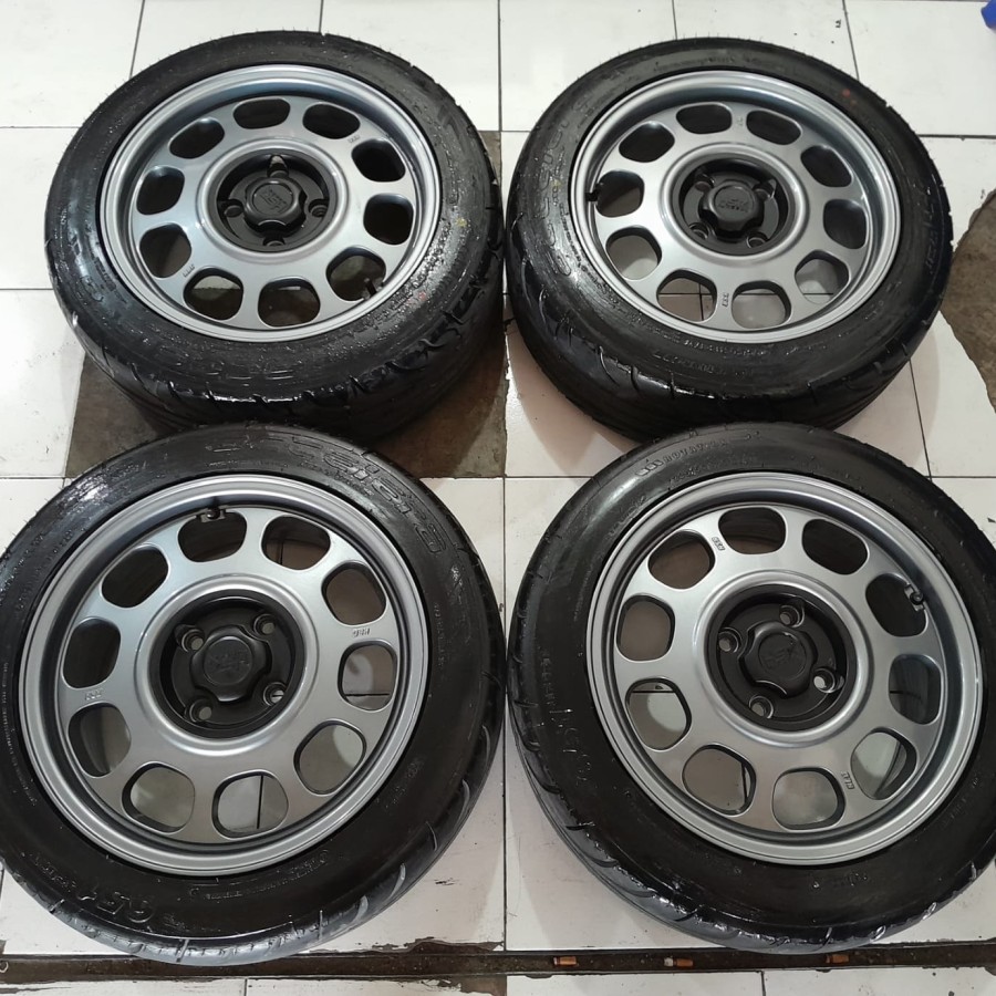 Velg Bekas Ring 16 Lubang 4 HSR R16X7 H4 BAN 205 50 R16