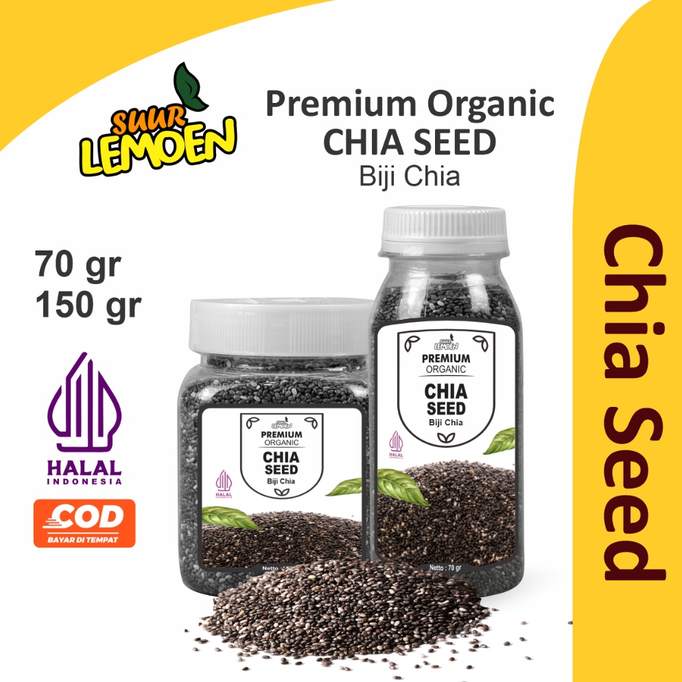 

[♡X28$] Biji Chia Seed Organik 150 gram / Black Chia Seed Premium Untuk Diet Seller Now