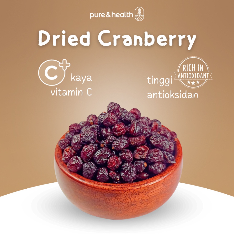 

[✬X70>] Dried Cranberry Unsweeted 250 gr Buah Cranberry Natural Super Food [280]