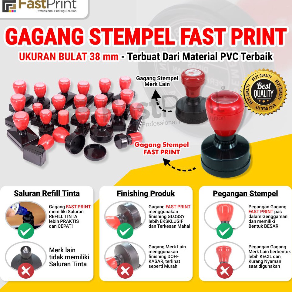 

Best Product Gagang Stempel Flash Kilat Warna Ukuran Bulat 38 38MM Big Sale