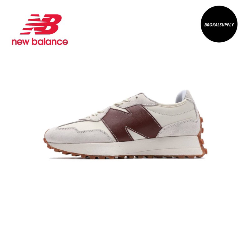 (BRKL) Sepatu Sneakers Pria Wanita NB New Balance 327 Staud Grey Burgundy