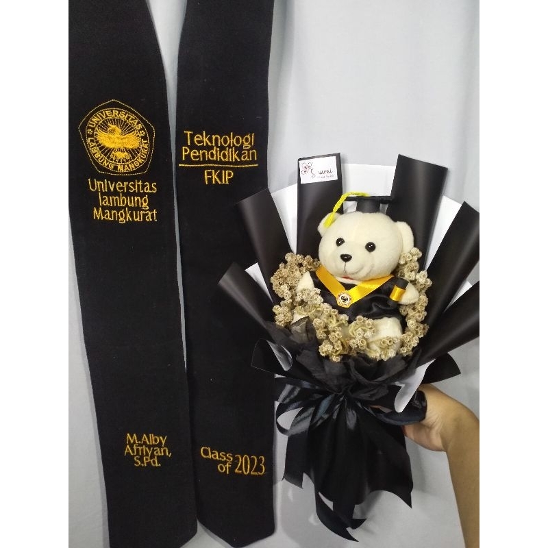 Buket Bunga Edelweis Boneka Wisuda