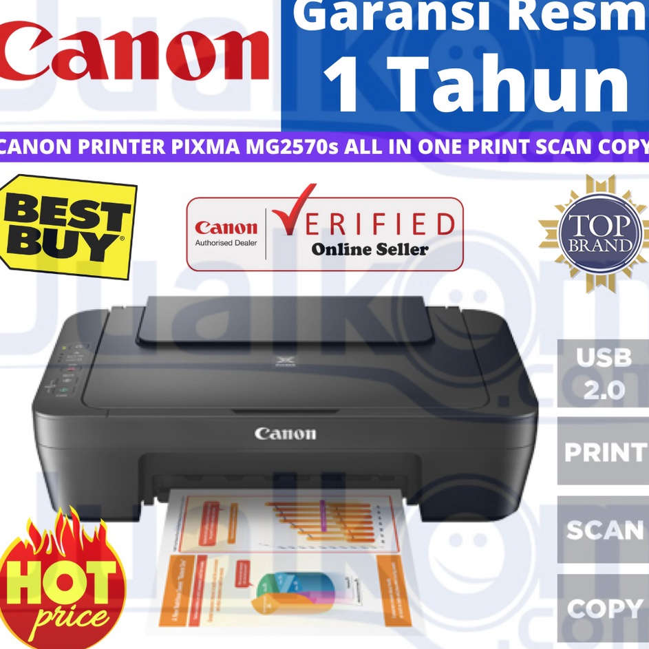 Best Seller CANON PRINTER PIXMA MG2570s MG2570 2570s Pengganti MG2577s 2577s Hitam AIO Print Scan Co