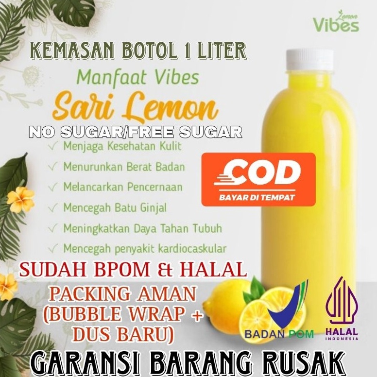 

Sal3 SARI LEMON/JUS DIET 1 LITER MURAH + PACKING + SUDAH BPOM & HALAL [20]