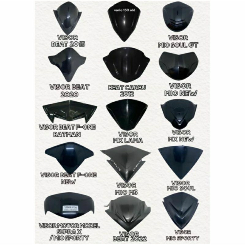 Visor windshield Beat karbu Beat fi Vario 125 150 led esp carbon CB150R New Led