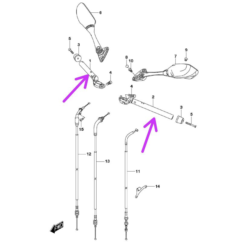 Stang GSX R ORI SGP 100%Kanan & Kiri
PNP CBR 150 NEW