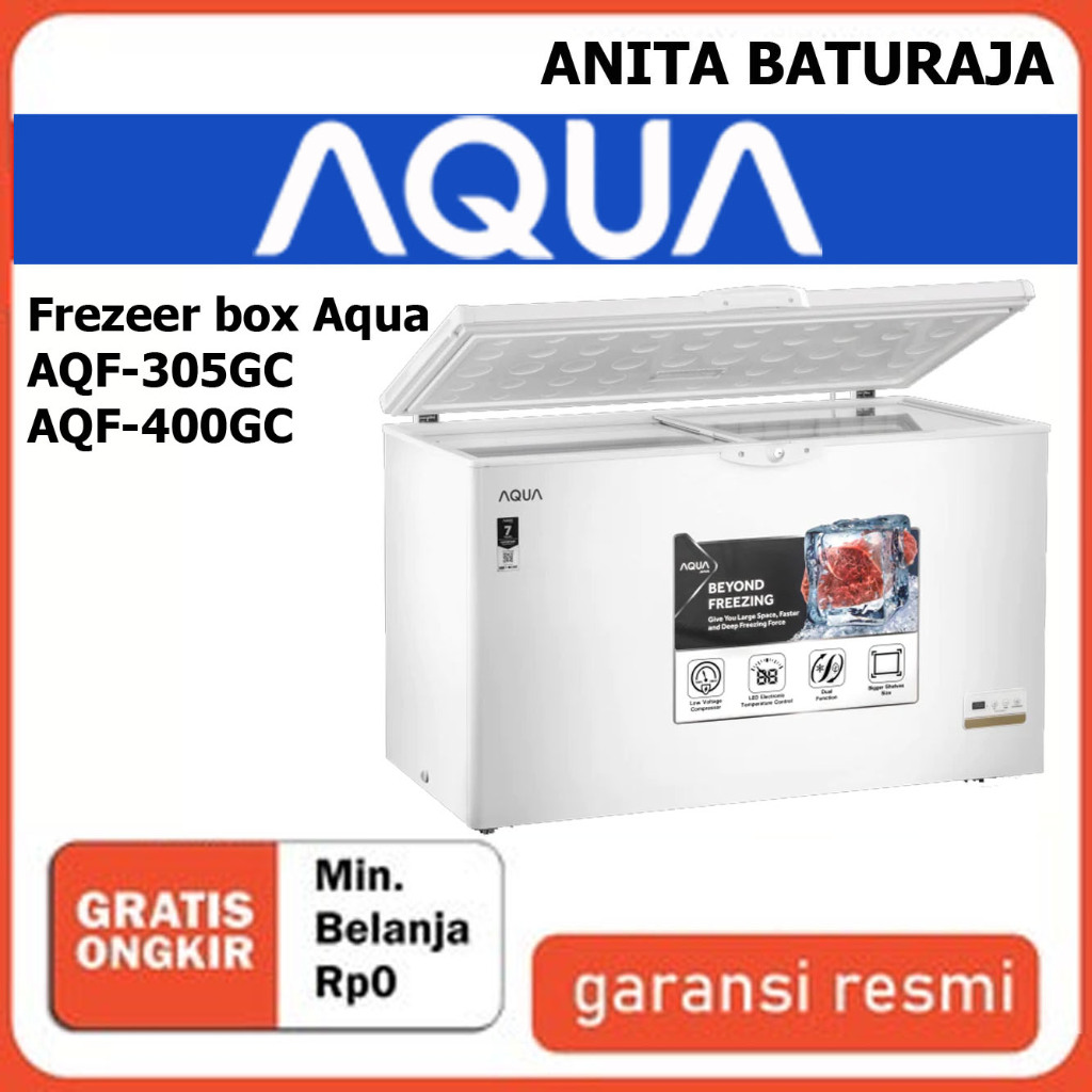 CHEAST FREEZER AQUA AQF-305GC DAN AQF-400GC FREEZER BOX GARANSI RESMI