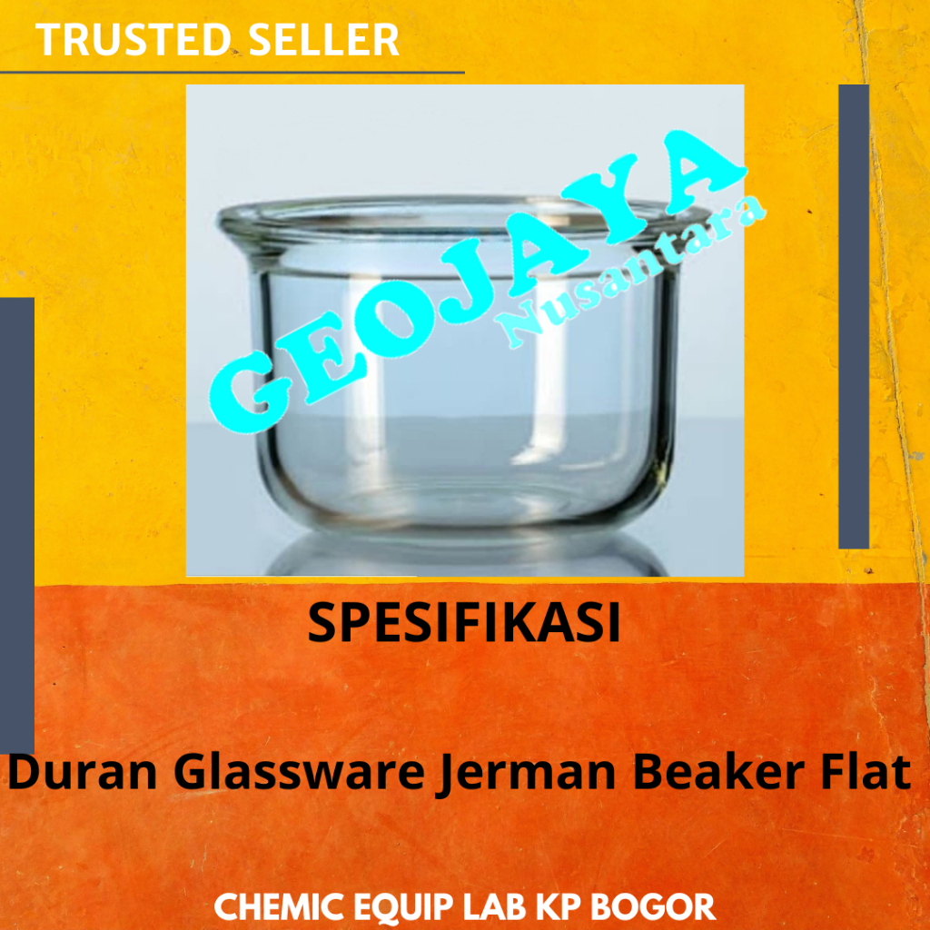 Duran Glassware Jerman Beaker Flat - GLassware Jerman - Glass Kimia