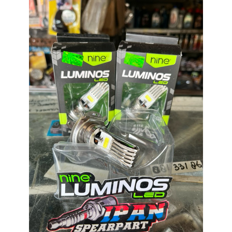 DOP LAMPU DEPAN LED LUMINOS H4 9NINE WHITE VIXION SCOOPY 2012-2017 VERZA MEGAPRO NINJA 150