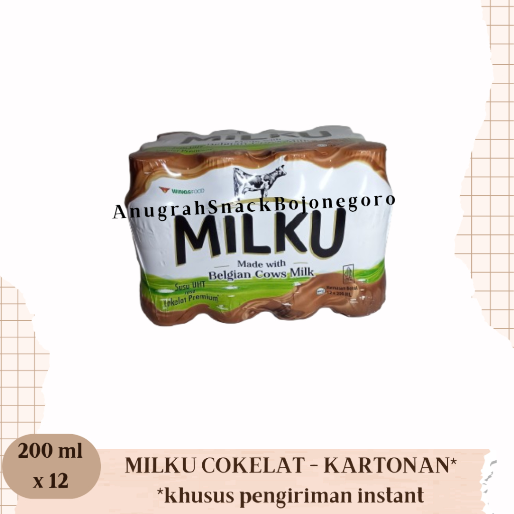 

Milku Susu UHT Rasa Cokelat Premium 200ml x 12