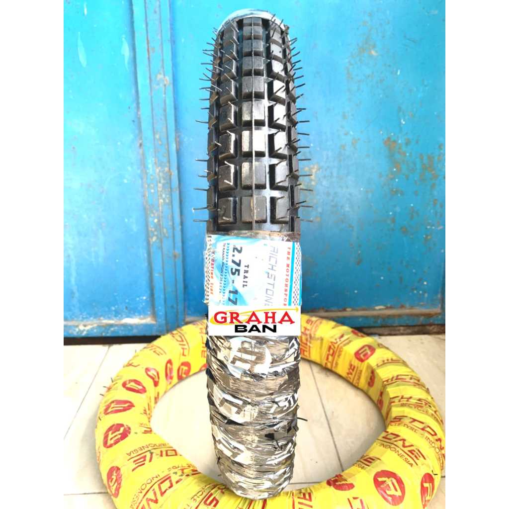 BAN MOTOR TRAIL 275-17 BAN MOTOR RICH STONE RING 17 TUPE TYPE/BUKAN TUBELES ban motor 275-17 ban tra