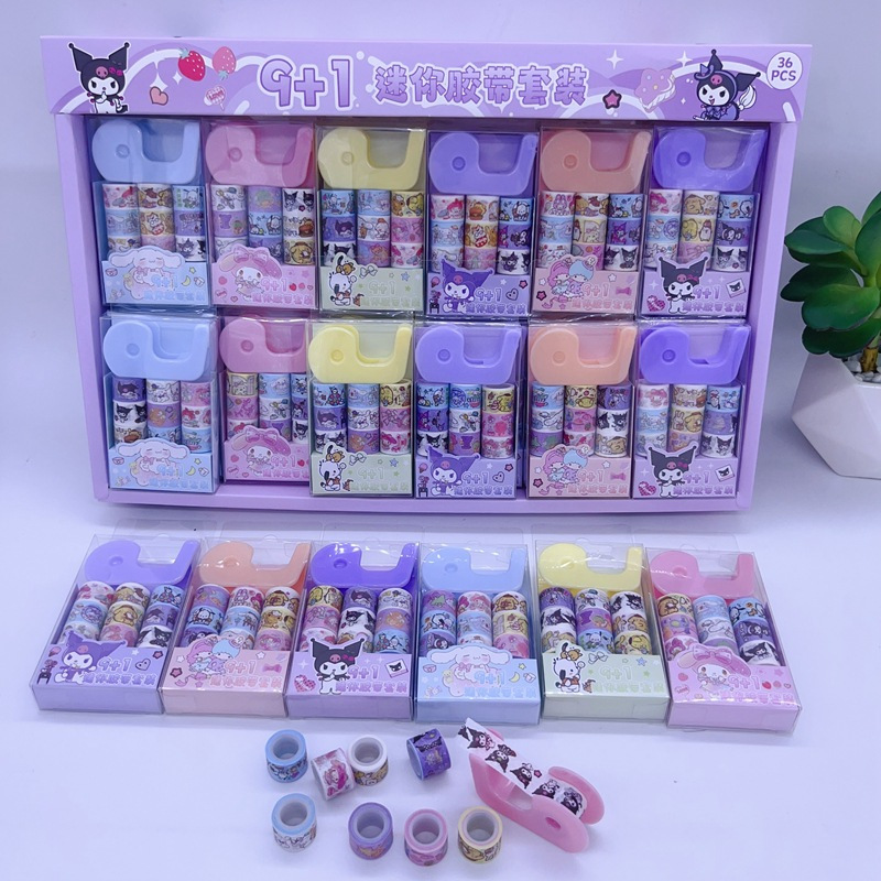 

PAKET USAHA ISI 36 BOX stiker washi tape sanrio